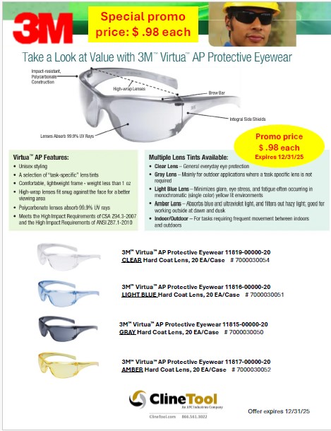 3M Safety Glass Promo - expires 12/31/25