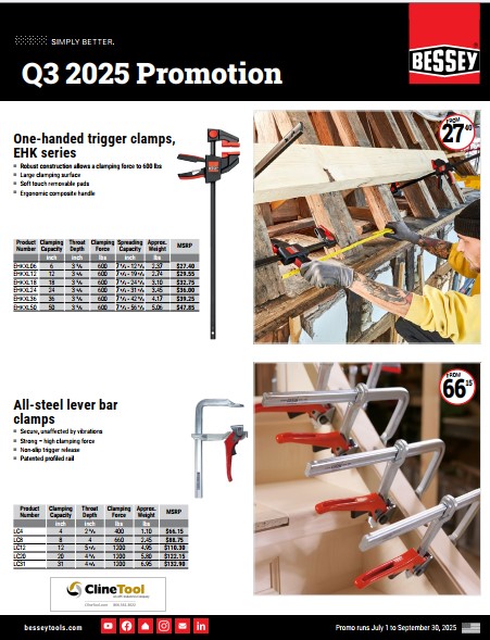 Bessey Q3 2025 Promotion - expires 9/30/25