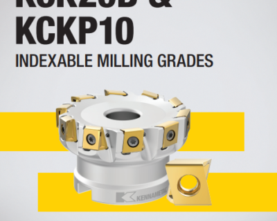 New Kennametal Indexable Milling Grades:  KCK20B & KCKP10